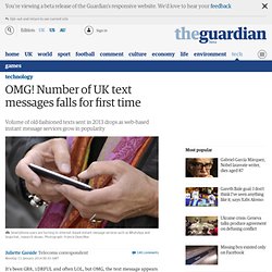 OMG! Number of UK text messages falls for first time