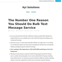 The Number One Reason You Should Do Bulk Text Message Service