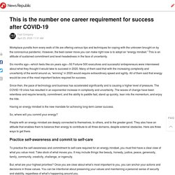 This is the number one career requirement for success after COVID-19