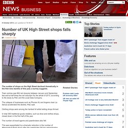 Number of UK High Street shops falls sharply