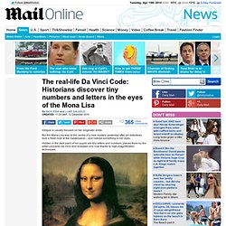 Real-life Da Vinci Code: Tiny numbers and letters discovered on the Mona Lisa