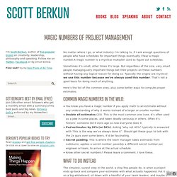 Magic numbers of project management
