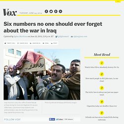 Six numbers no one should ever forget about the war in Iraq