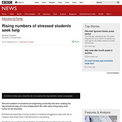 Rising numbers of stressed students seek help