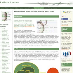 Numerical Python: Numerical and Scientific Python