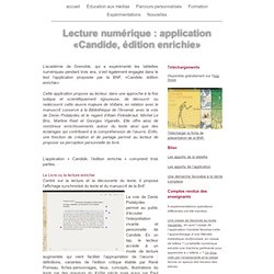 Lecture numérique : application «Candide, édition enrichie»