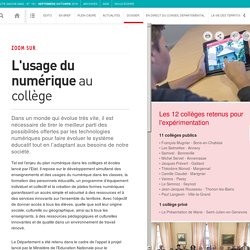 Document 6: L'usage du numérique au collège : Dossier - Haute-Savoie Mag