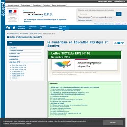 le numérique en Éducation Physique et Sportive — EPS