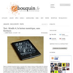 Test : Kindle 4, la lecture numérique, sans fioritures