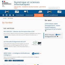 Se former - Numérique et sciences informatiques