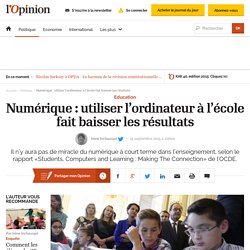 Numérique: utiliser l’ordinateur à l’école fait baisser les résultats