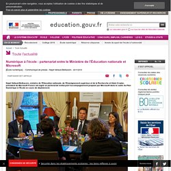 Numérique à l'école : partenariat entre le Ministère de l'Éducation nationale et Microsoft