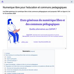 Numerique libre pour l'education et communs pedagogiques — Wiki Faire Ecole