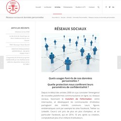 Réseaux sociaux et données personnelles