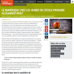 Le numérique chez les jeunes de l'école primaire Alexander-Wolf - Québec Numérique