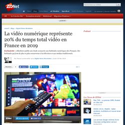 La vidéo numérique représente 20% du temps total vidéo en France en 2019