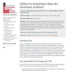 Utiliser les TIC dans des situations scolaires — Documents SAPP Espé-UJF, Univ. Grenoble Alpes 1.0 documentation