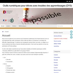 Outils numériques pour élèves DYS