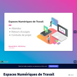 Espaces Numériques de Travail - Attendus, retours d'usages et conduite de projet - @cpdrun22