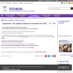 Légamédia/Educnet: TICE, protection des mineurs, Education et internet