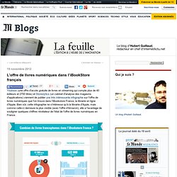 L’offre de livres numériques dans l’iBookStore français