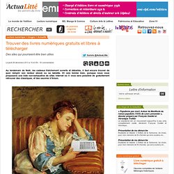 Trouver des livres numériques gratuits et libres à télécharger