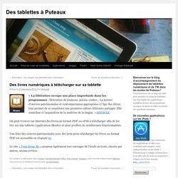 Des livres numériques à télécharger sur sa tablette