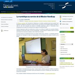 Le numérique au service de la Mission Handicap - Services numériques de l'Université de Strasbourg