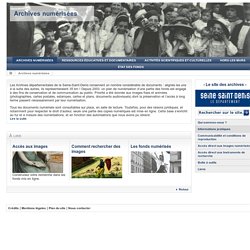 Archives numérisées - Les Archives départementales de la Seine-Saint-Denis