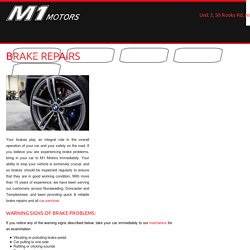 Brake Repairs Nunawading, Doncaster, Templestowe