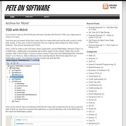 NUnit - Pete on Software