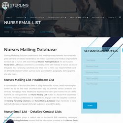 Nurses Mailing Database