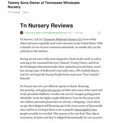 Tn Nursery Reviews. Tn Nursery, A/K/A/ Tennessee Wholesale…