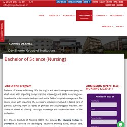 Dev Bhoomi Institute of Nursing - DBIN