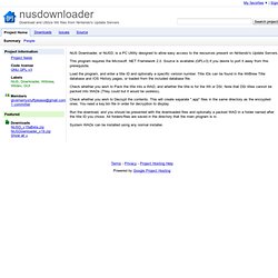 nusdownloader - Download and Utilize Wii files from Nintendo's Update Servers