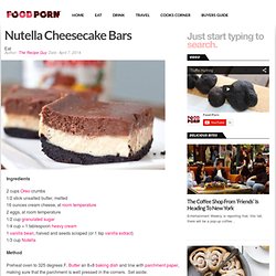 Nutella Cheesecake Bars - Food Porn