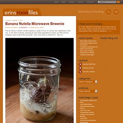 Banana Nutella Microwave Brownie