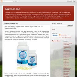Give Your Body a Right Nutrition with the High-Quality Fish Oil Supplement Online