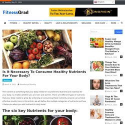 Nutrients In Daily Meal - How It Create Changes In Your Body: FitnessGrad