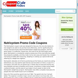 Nutrisystem Promo Code 40% OFF Coupons - Coupon Code Finders Coupon Code Finders