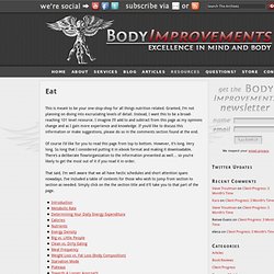 Nutrition 101 – www.body-improvements.com
