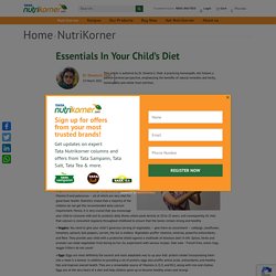Healthy Food For Kids - TATA Nutrikorner