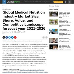 May 2021 Report On Global Medical Nutrition Industry Market Size, Share, Value, and Competitive Landscape 2021-2026