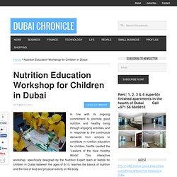 Nutrition Education Workshop for Children in Dubai