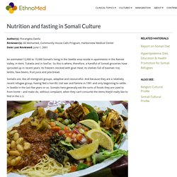 Nutrition and fasting in Somali Culture