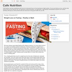 Cafe Nutrition: Weight Loss on Fasting – Reality or Myth