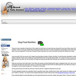 Nutrition for your dog, Canine Nutrition, Dog Nutrition