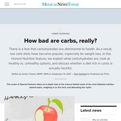 Nutrition facts: Are there healthy and unhealthy carbs?
