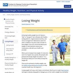 Healthy Weight, Nutrition, and Physical Activity