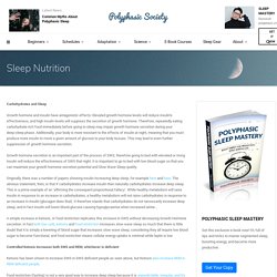 Sleep Nutrition - Polyphasic Society